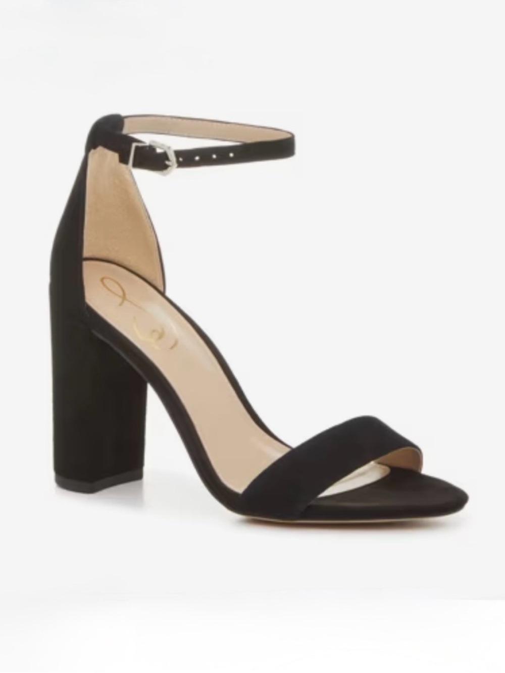 SAM EDELMAN Women's Yaro Block Heel Nappa Leather Sandal, black velvet